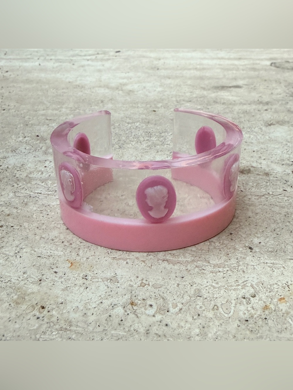 Pink cameo cuff